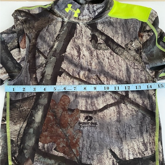 UNDER ARMOUR Compression Men’s Small Mossy Oak Treestand ColdGear Hunting Shirt - Picture 12 of 16